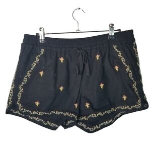 LOFT Black and Yellow Athletic Shorts with Modern Flair